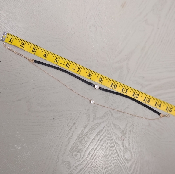 Dual Crystal Choker Necklace - Picture 2 of 2